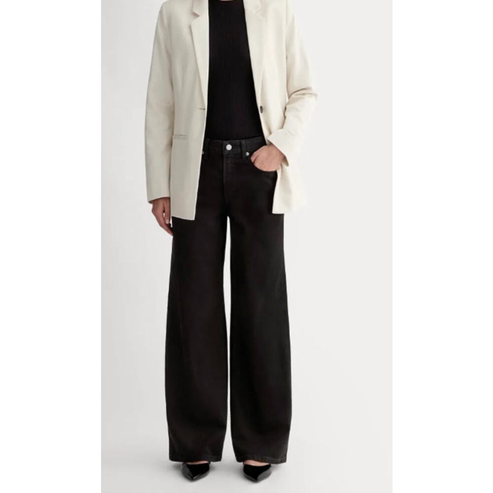 NEW Everlane Mid Way Jean 28 Black Organic Cotton Blend Casual Minimalist